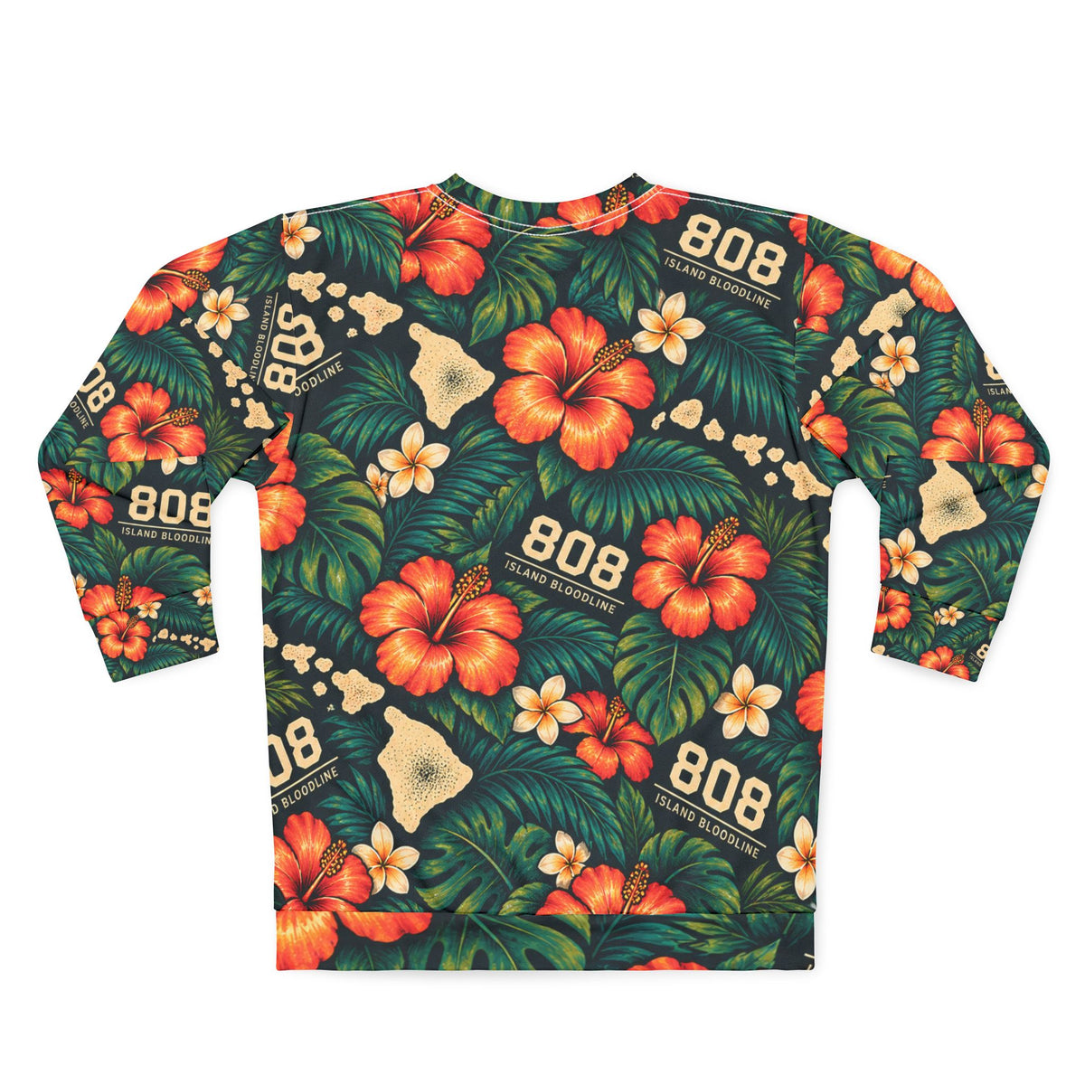 Hawaiian Floral Sweatshirt — 808 Islands All-Over Print