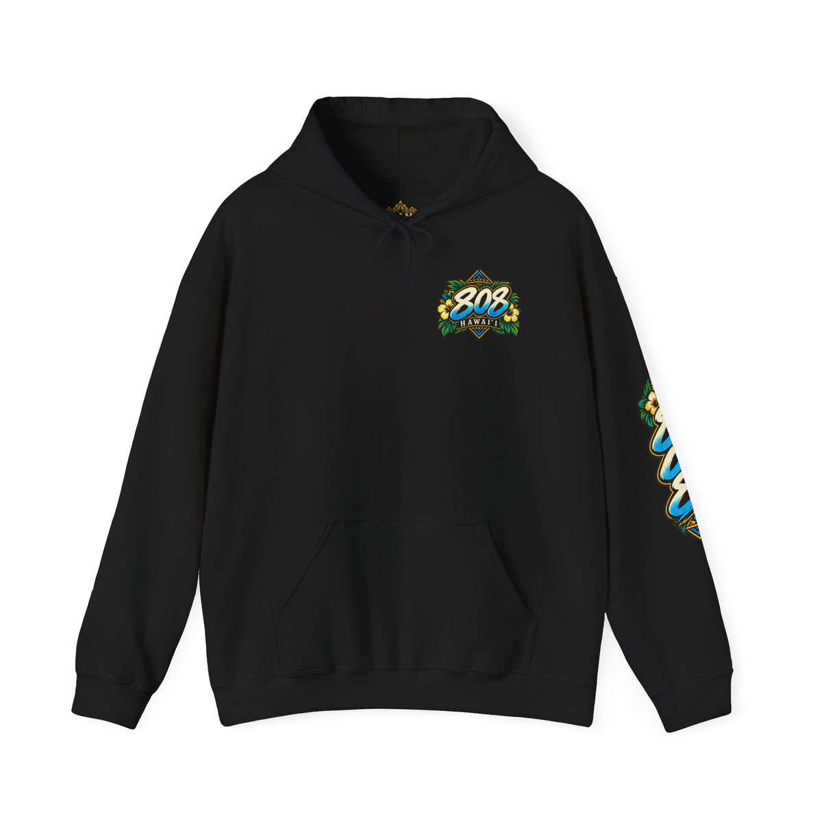 Hawaii 808 Graphic Hoodie — Tropical Surf Palm Island Pullover