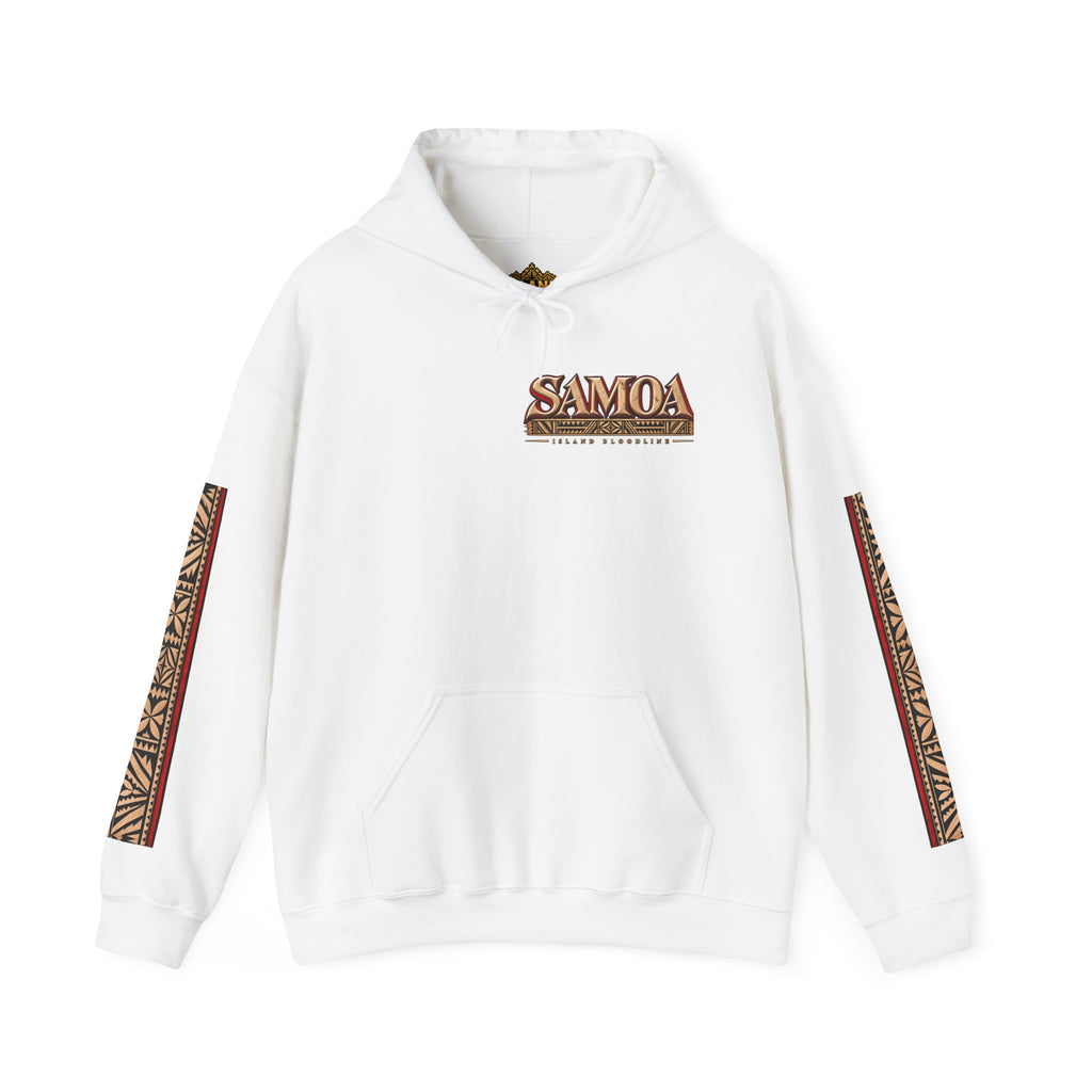 Samoa Tribal Print Hoodie — Polynesian Island Graphic Sweatshirt