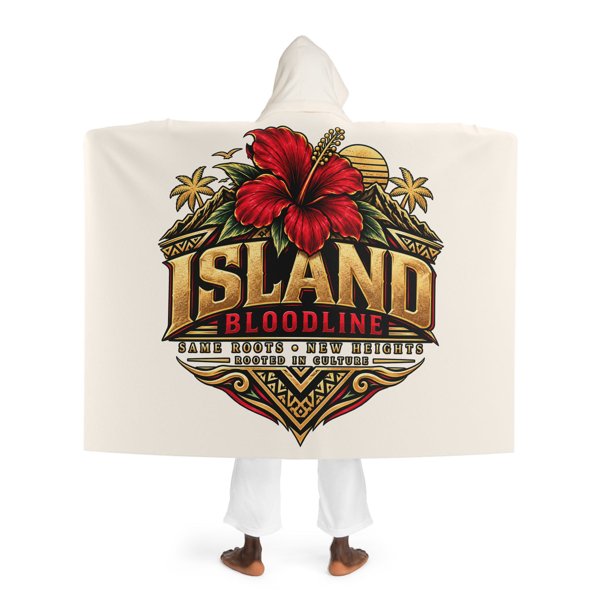Island Bloodline Hooded Sherpa Fleece Blanket