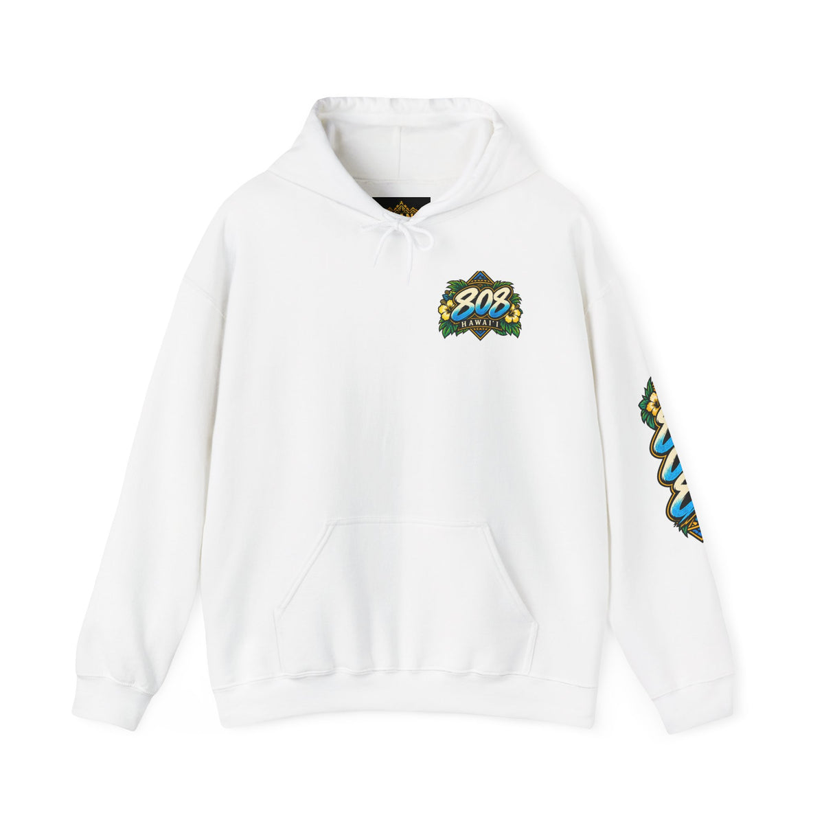 Hawaii 808 Graphic Hoodie — Tropical Surf Palm Island Pullover