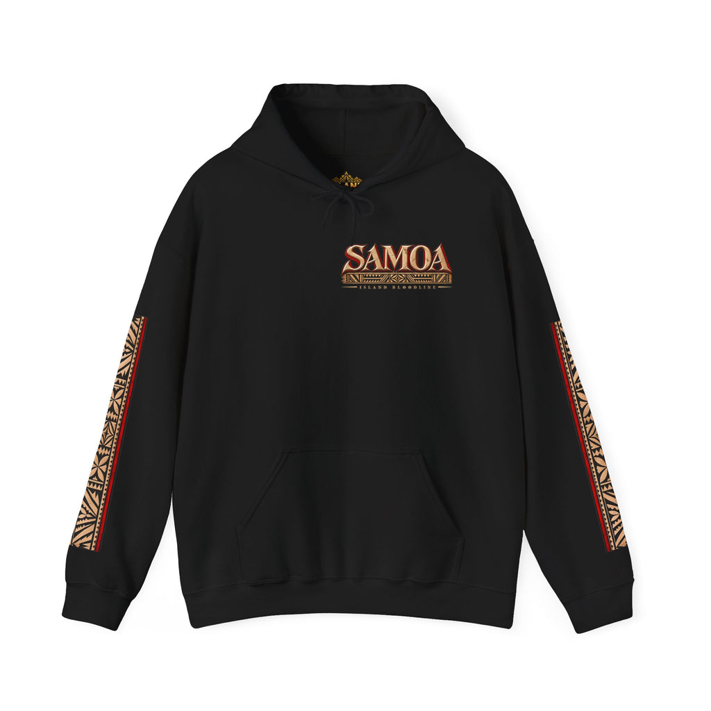 Samoa Tribal Print Hoodie — Polynesian Island Graphic Sweatshirt