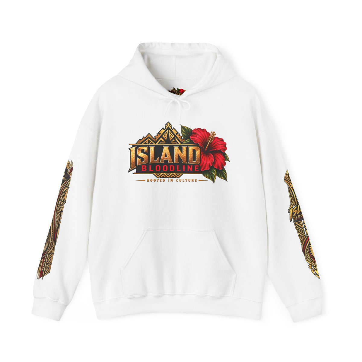 Island Bloodline Hoodie — Tropical Hibiscus Graphic Pullover